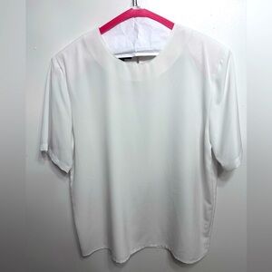 White blouse with shoulder pads size medium